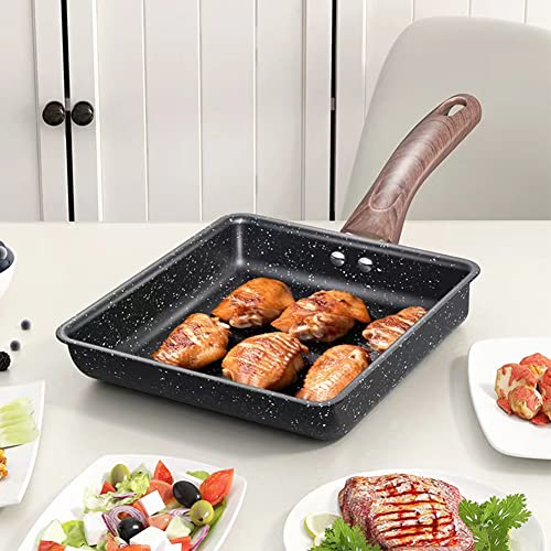 Japanese Omelette Pan Tamagoyaki Nonstick Square Egg Roll Pan, 6.3 x 7.8 inch, Black A8103