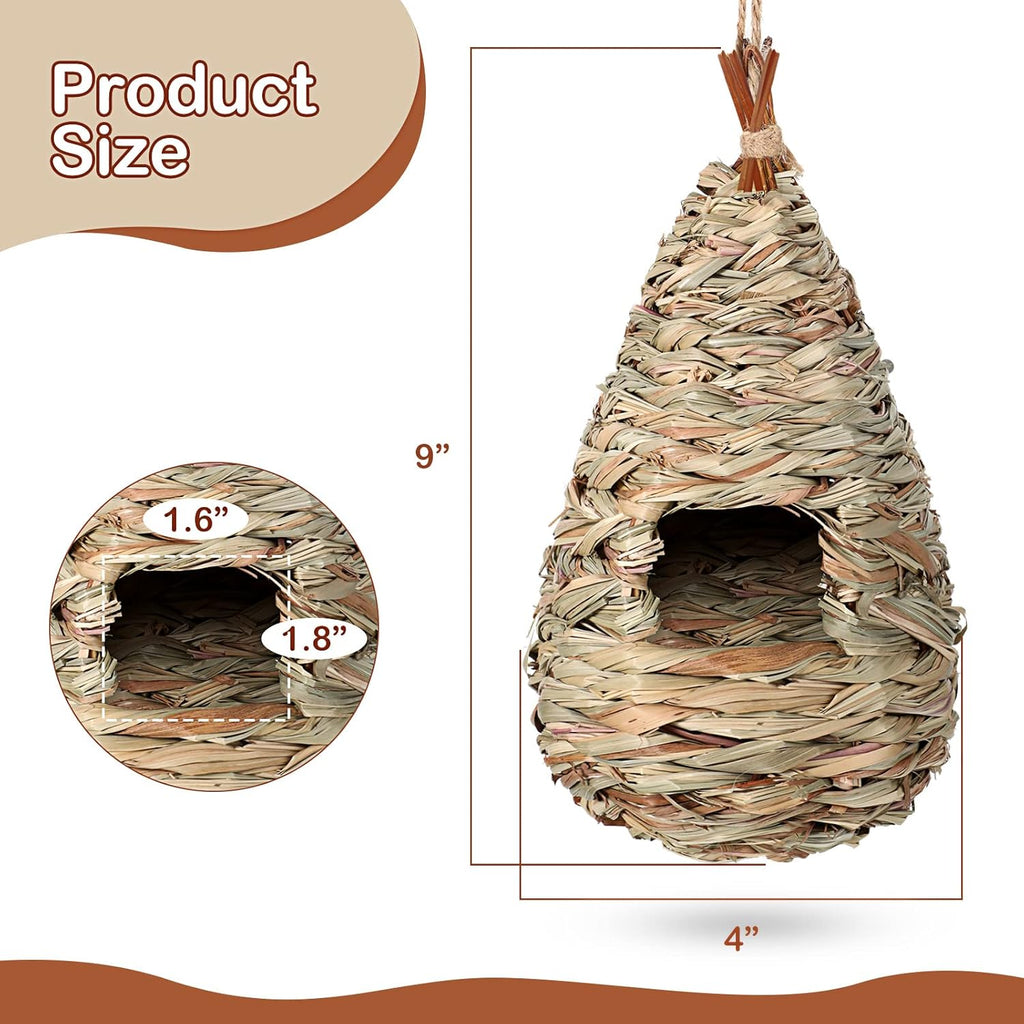 Hummingbird Nest House for Outside Hanging with Coconut Fiber m7