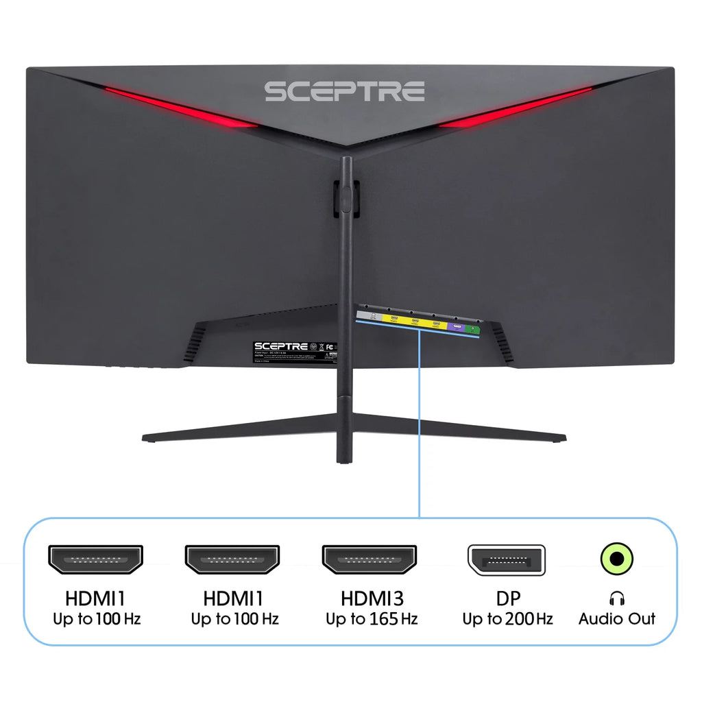Sceptre C305B-200UN 30" Curved LED Monitor 200Hz T8250