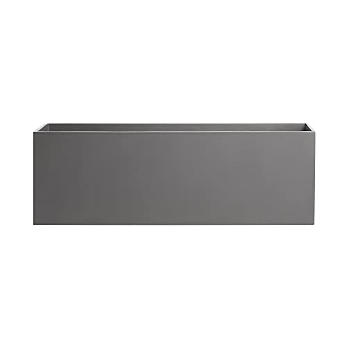 Fiberglass Planter Box, Grey, 36x12x12 in a7