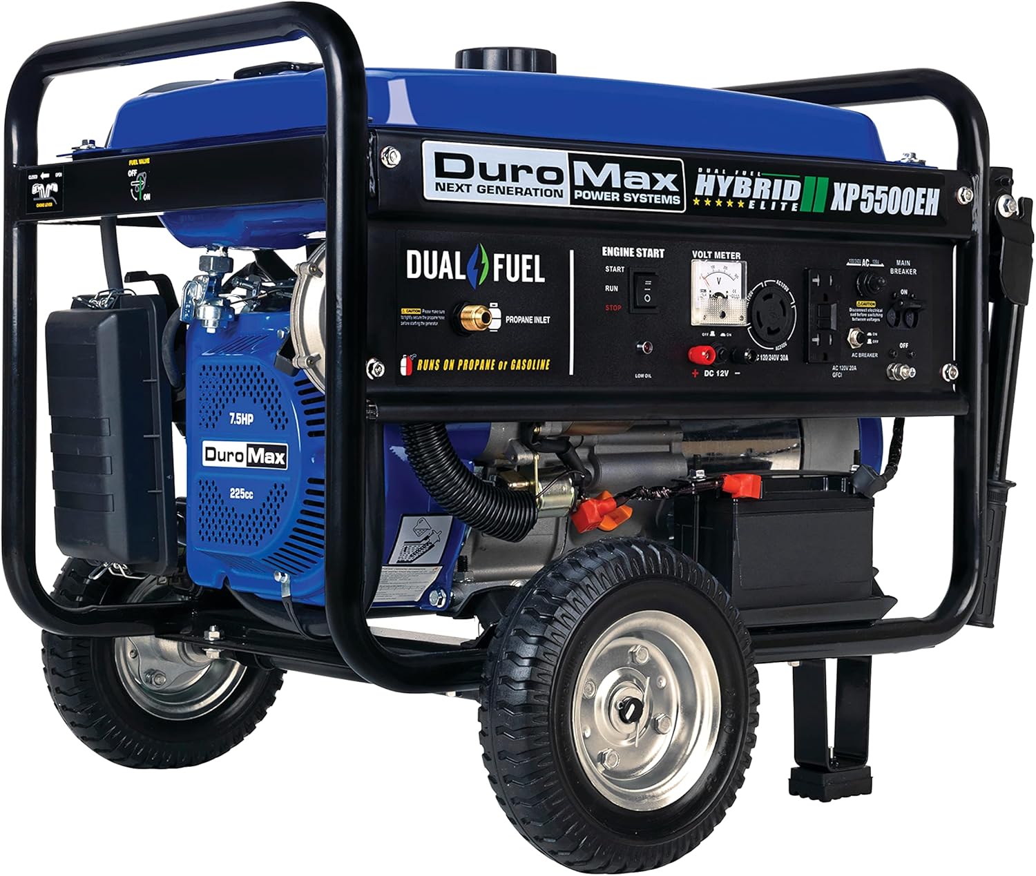 Dual Fuel Portable Generator 4400 Watt Electric Start Camping RV Ready a7