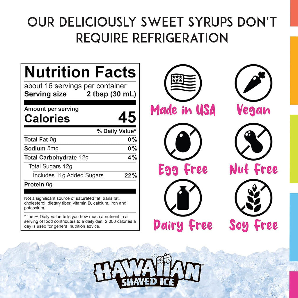 Hawaiian Shaved Ice 10 Flavor Syrups and Accessories Bundle W226187