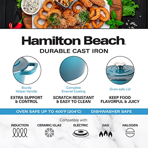 Hamilton Beach Enameled Cast Iron Sauce Pan 2-Quart Red T72002