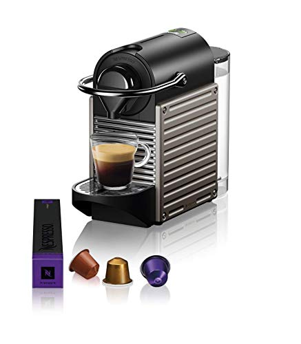 Nespresso Pixie Espresso Machine by Breville with Milk Frother, Titan Y605