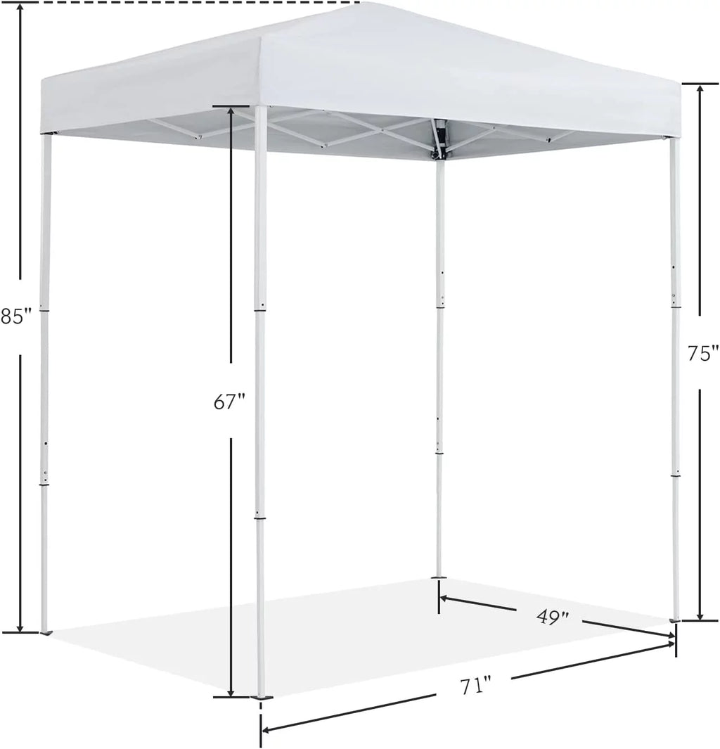 Abba Patio 6x4 ft Pop Up Canopy Tent with Carry Bag, White I77752