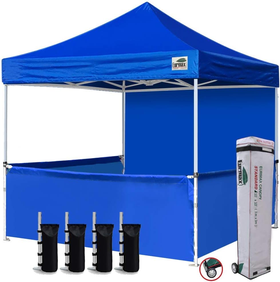 10x10 Pop-up Canopy Tent with Sidewalls and Roller Bag q7k
