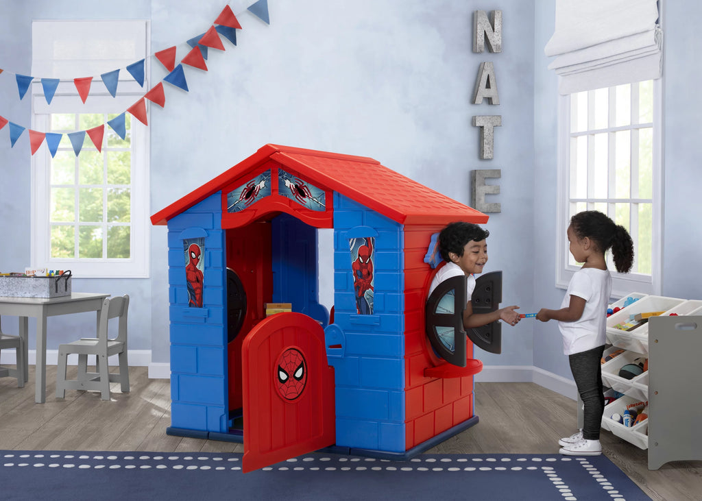Marvel Spider-Man Plastic Playhouse by Delta Children, Blue/Red U8904