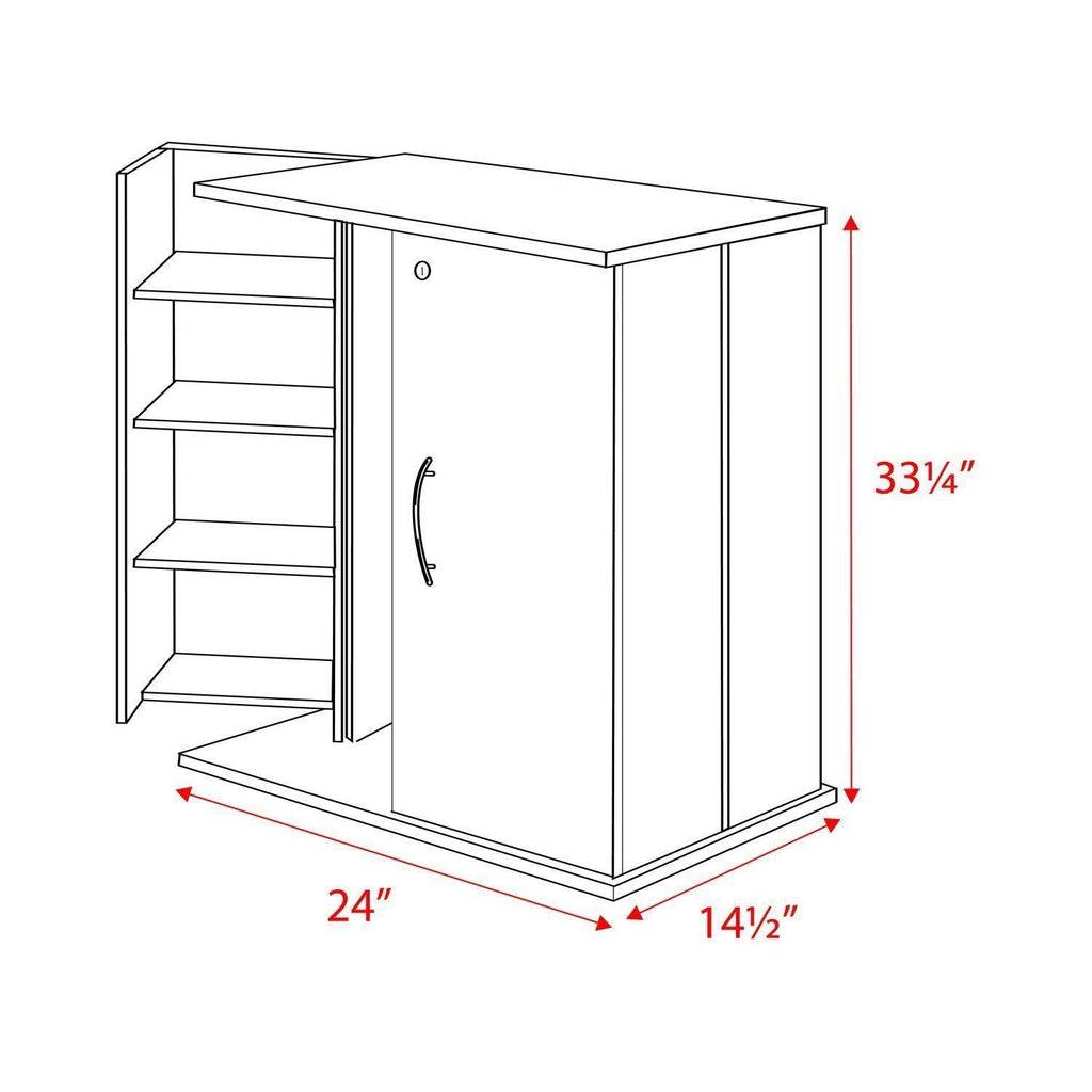 Media Storage Cabinet Black k7m
