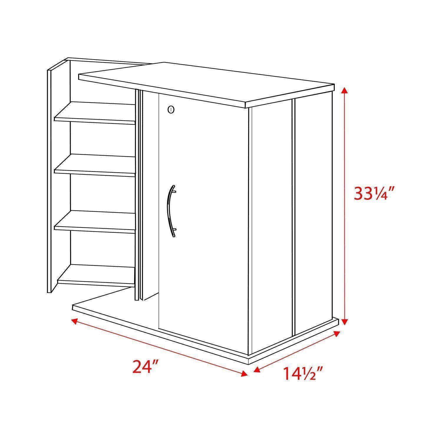 Media Storage Cabinet Black k7m