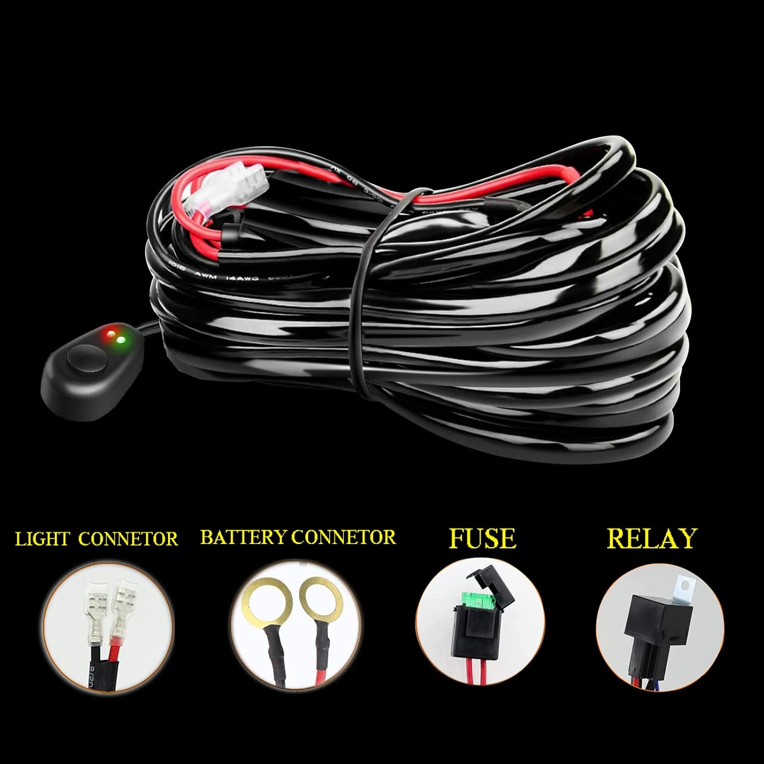 20 inch 420W LED Light Bar Spot Flood Combo Triple Row Driving Lights Wiring Harness Kit 12V 24V a7