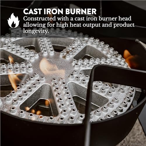 GasOne 200K BTU Propane Burner with Adjustable Regulator and Steel Braided Hose C8002