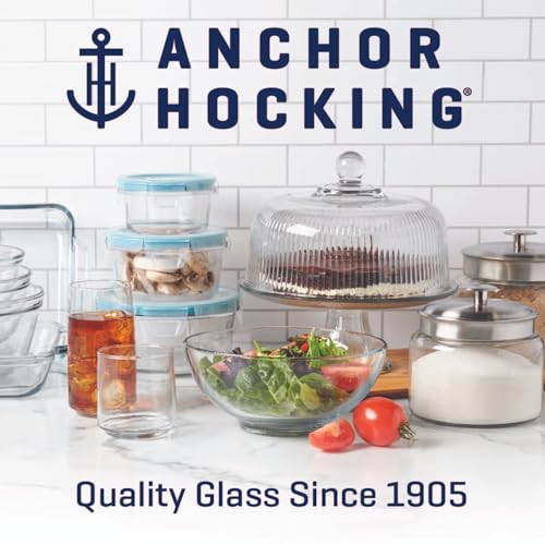 Anchor Hocking Heritage Hill 1 Gallon Glass Jar with Lid, Set of 2 V811