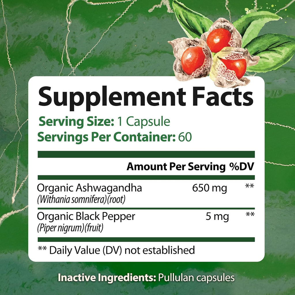 Ashwagandha with Black Pepper Capsules for Stress & Focus Support a7