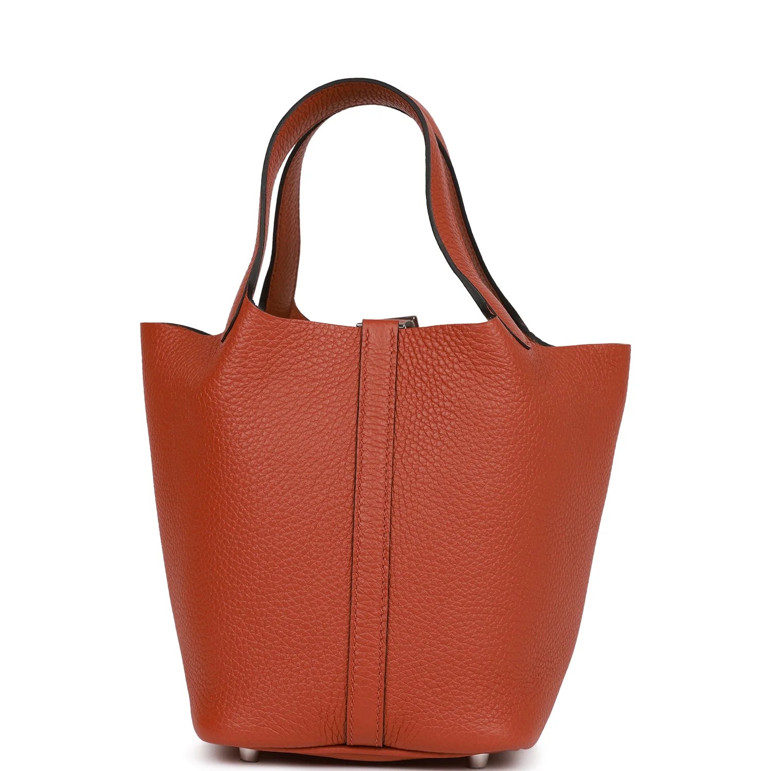 Cuivre Clemence Leather Handbag 18 with Palladium Hardware k7