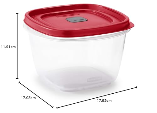 Rubbermaid Easy Find Lids 7-Cup Food Storage Container, Racer Red, 2-Pack W928680