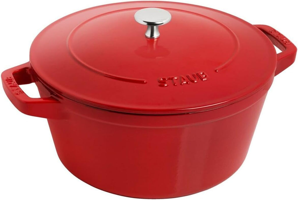 STAUB La Cocotte Round Cast Iron Cookware Set 2 Pieces Cherry Red X71047