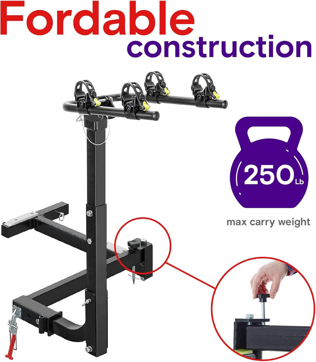 Bike Rack Adapter for 2" Hitch Receiver Pivoting Arm k7m