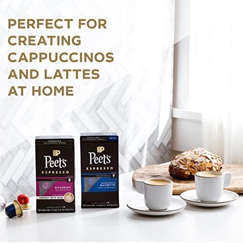 Peet's Coffee Espresso Capsules Variety Pack 80 Count for Nespresso Original F553