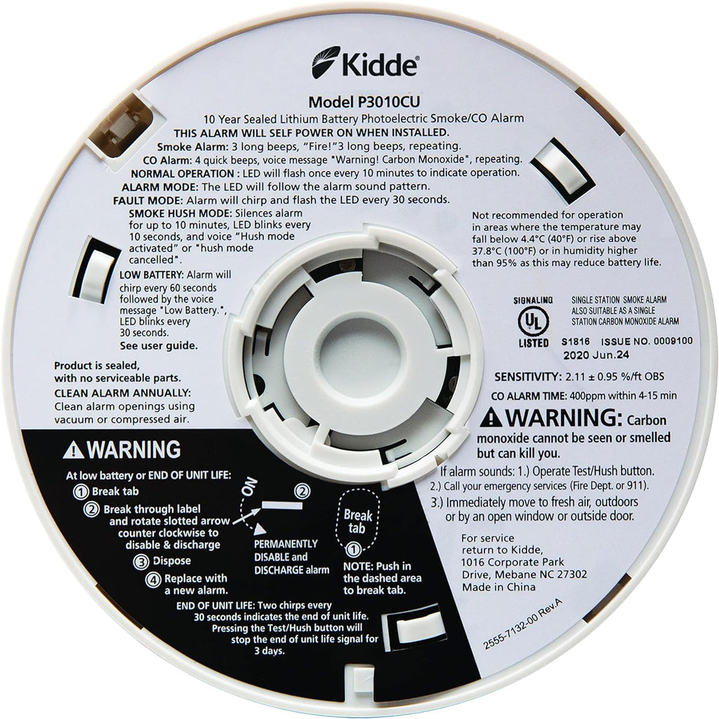 Kidde Smoke & Carbon Monoxide Detector, 10-Year Battery, Voice Alerts Q5361