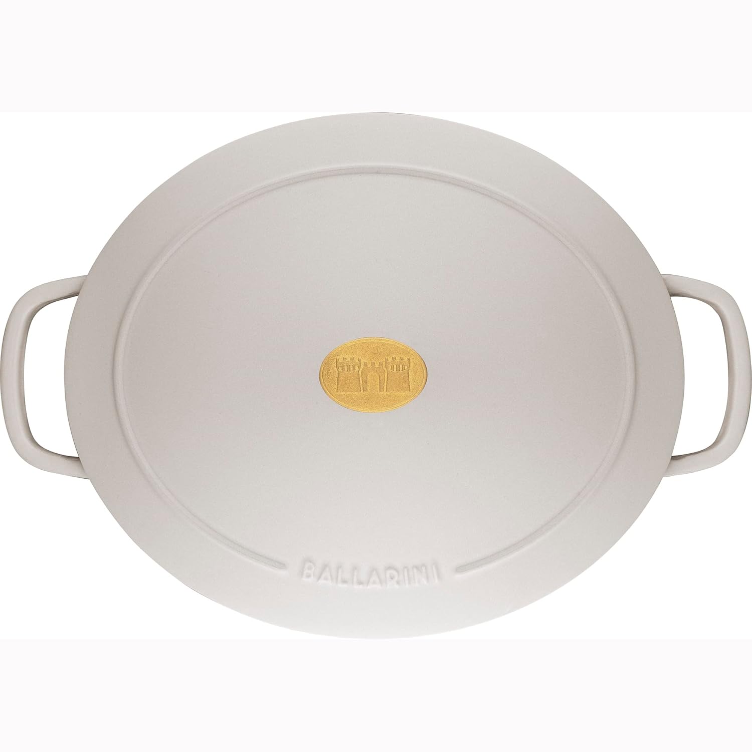 BALLARINI Bellamonte Cast Iron 5-qt Oval Dutch Oven, Crema White X21632