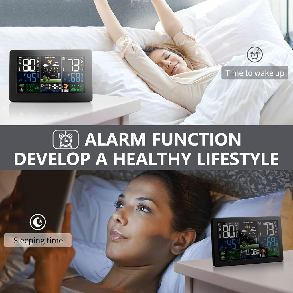 Wireless Indoor Outdoor Weather Station with 3 Remote Sensors and Color Display L200