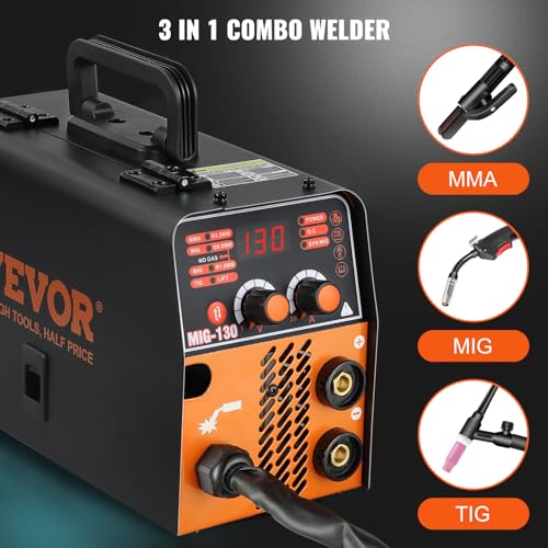 MIG Welder 130A 3 in 1 Combo Flux Core Portable a7