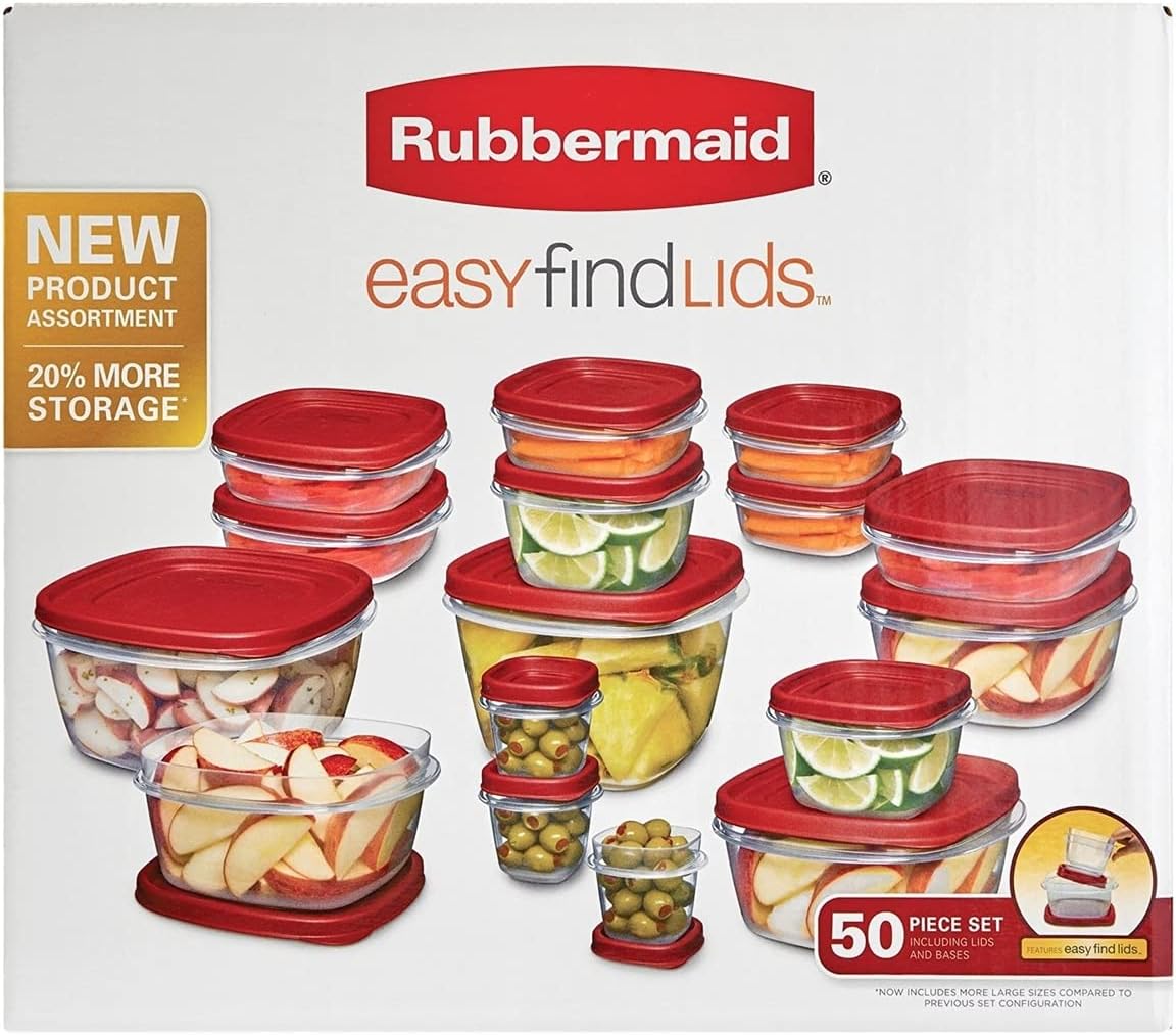 Rubbermaid 50-Piece Easy Find Lids Food Storage Set A15684