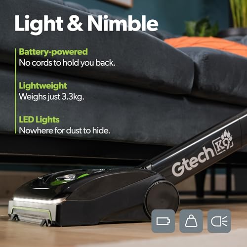 Cordless Vacuum Cleaner with Anti-Hair Wrap Brush Bar for Carpet and Hardwood Floors k7m