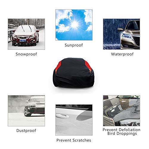 Waterproof All Weather Car Cover for Sedan 186-193 inch W20359