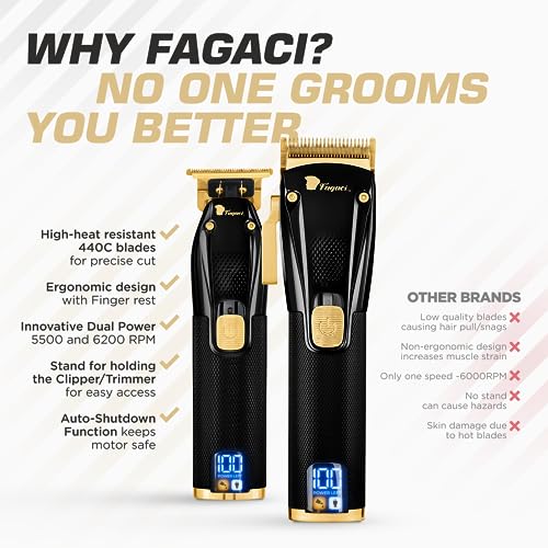 Hair Clippers for Men Cordless Trimmer Set k7p
