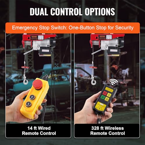 Electric Hoist 2200 lbs 110V Wireless Remote Control k7