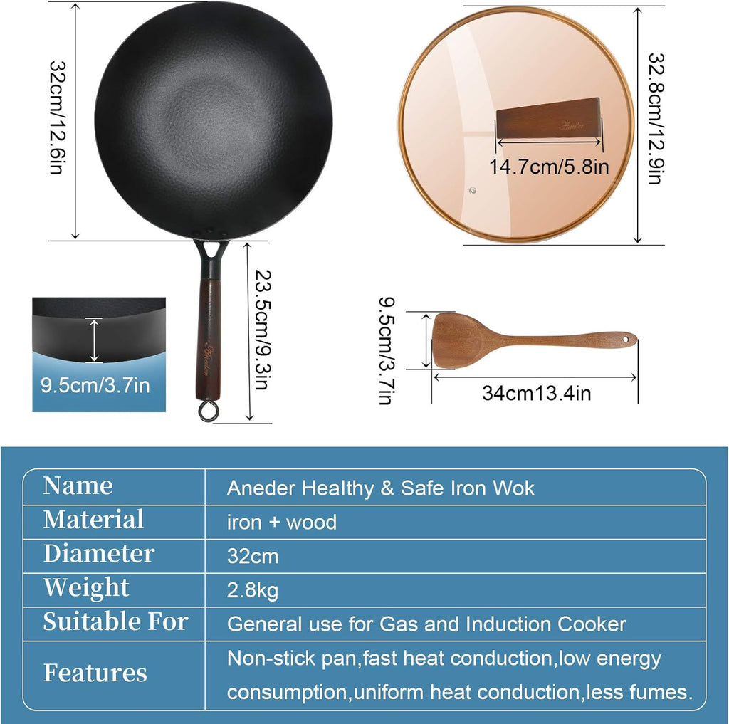 12.5" Cast Iron Stir Fry Pan X855187