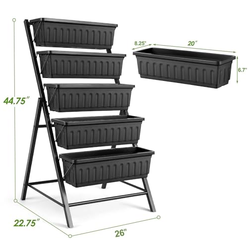 Vertical Raised Garden Bed 5 Tier Planter Box with Drainage System a7