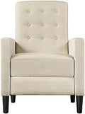 RUNFAYBIU Fabric Recliner Chair Mid-Century Modern Recliner Adjustable Single Recliner Sofa with Thicker Seat Cushion Tufted Upholstered Sofa with Pocket Spring for Living Room Bedroom Gr