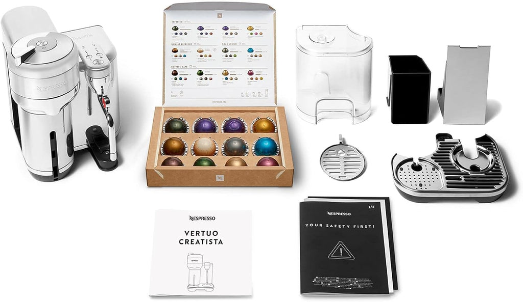 Nespresso Vertuo Creatista Coffee and Espresso Maker by Breville, Brushed Stainless Steel T931