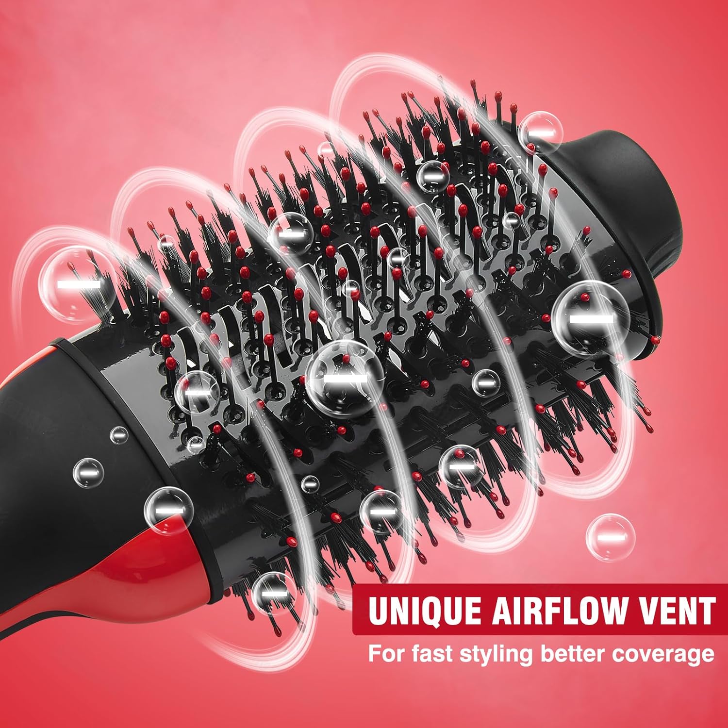 Hot Air Brush 4 in 1 Styling Tool with Ceramic Oval Barrel for All Hair Types A239407