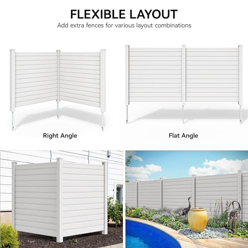 Air Conditioner Fence Privacy Screen 2 Panels Outdoor Enclosure k7