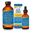 Natural Path Silver Wings Colloidal Silver Bottle 250PPM 8Oz +Dropper 250PPM 2Oz