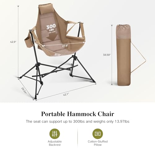 Folding Camping Rocking Chair with Cup Holder, Adjustable Back, Blue a7