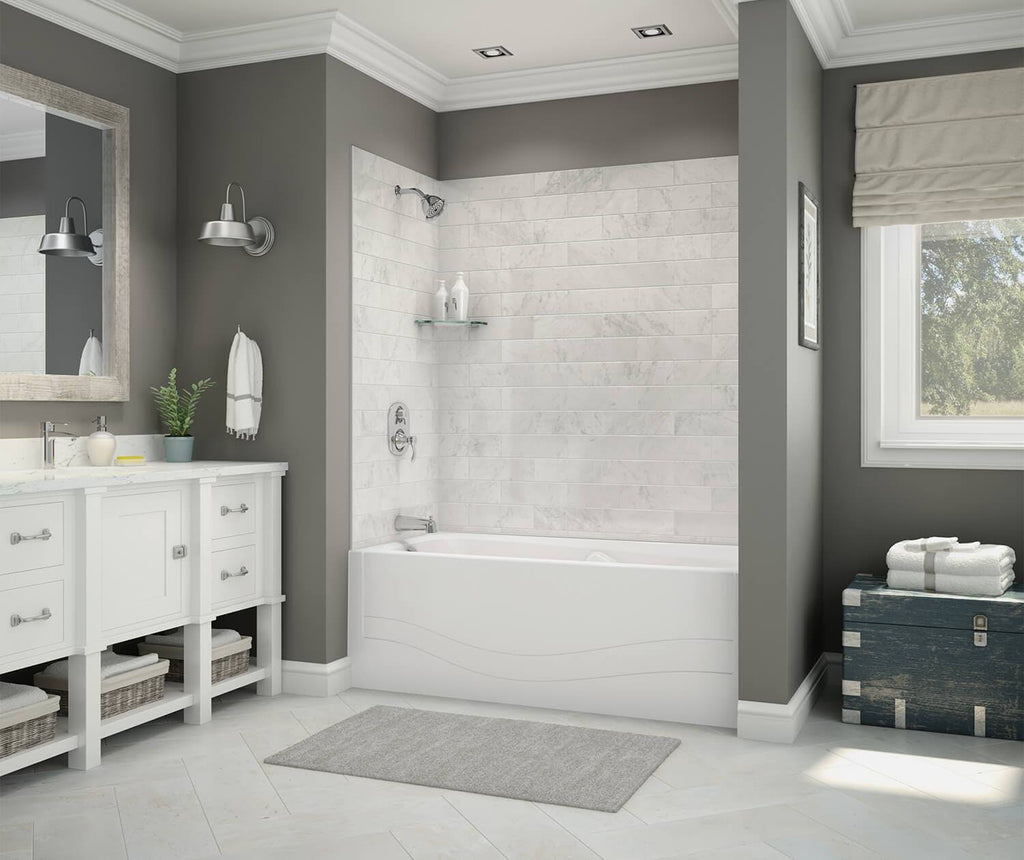 Marble Carrara Bathtub Wall Surround 8k