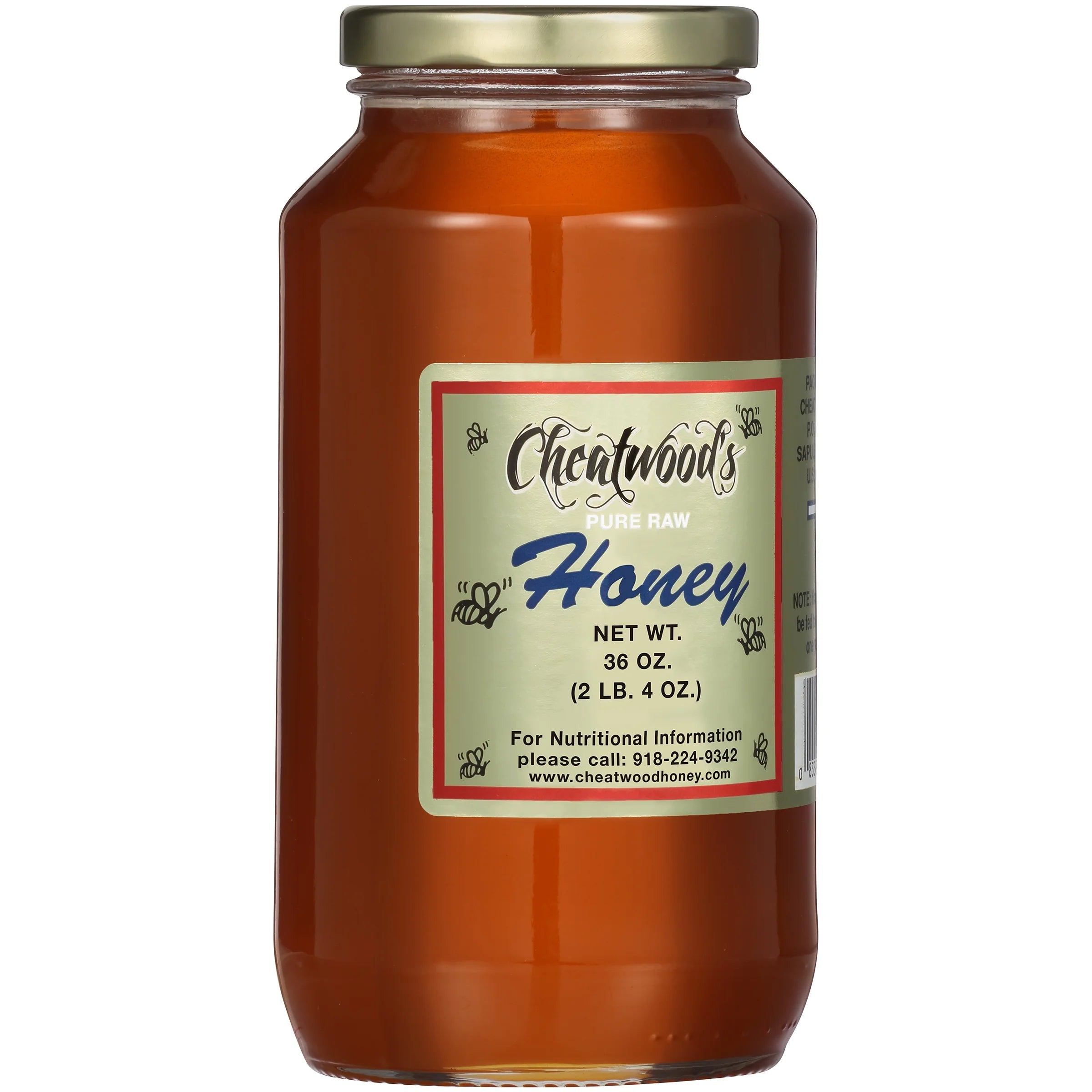 Cheatwood's Pure Raw Honey 36 oz. Jar K211393