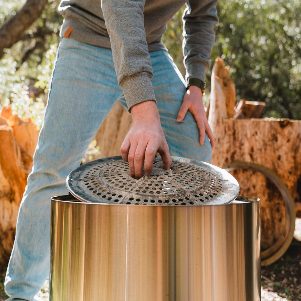 Solo Stove Bonfire 2.0 Smokeless Fire Pit, Stainless Steel, Portable Outdoor Firepit T29753