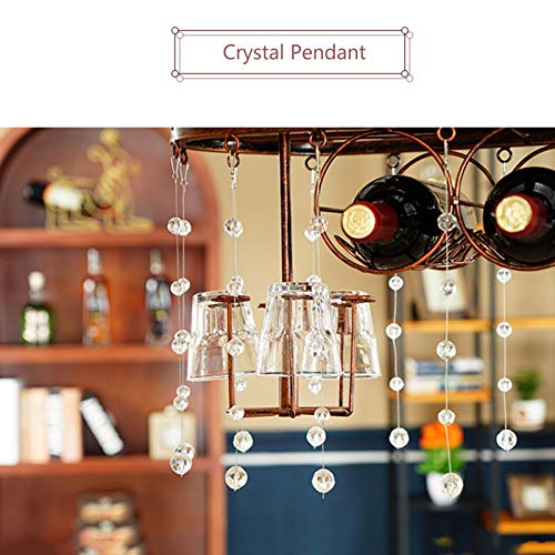 Wall Mounted Wine Rack with Stemware Holder - Black J4345