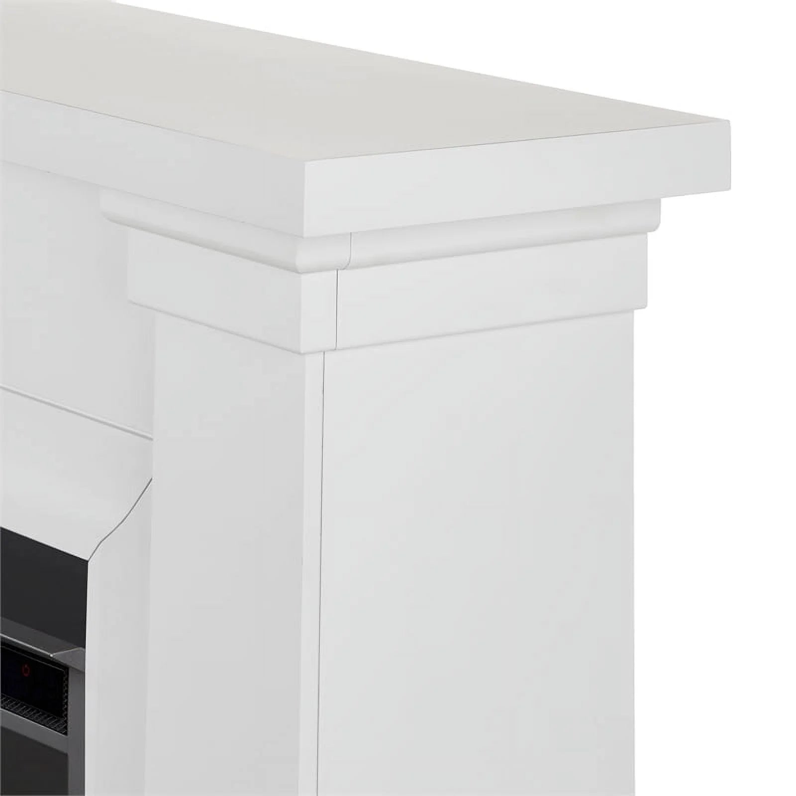 Real Flame Manus 64" Electric Fireplace in White V3538