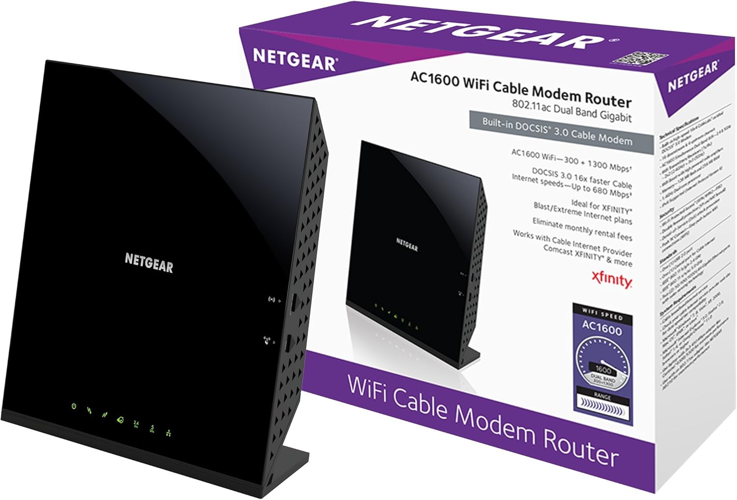 Cable Modem WiFi Router Combo AC1900 DOCSIS 3.0 k7