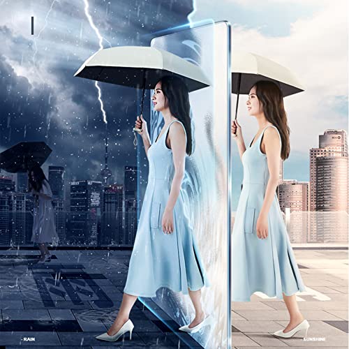 Compact Purse Umbrella UV Protection for Rain and Sun k7