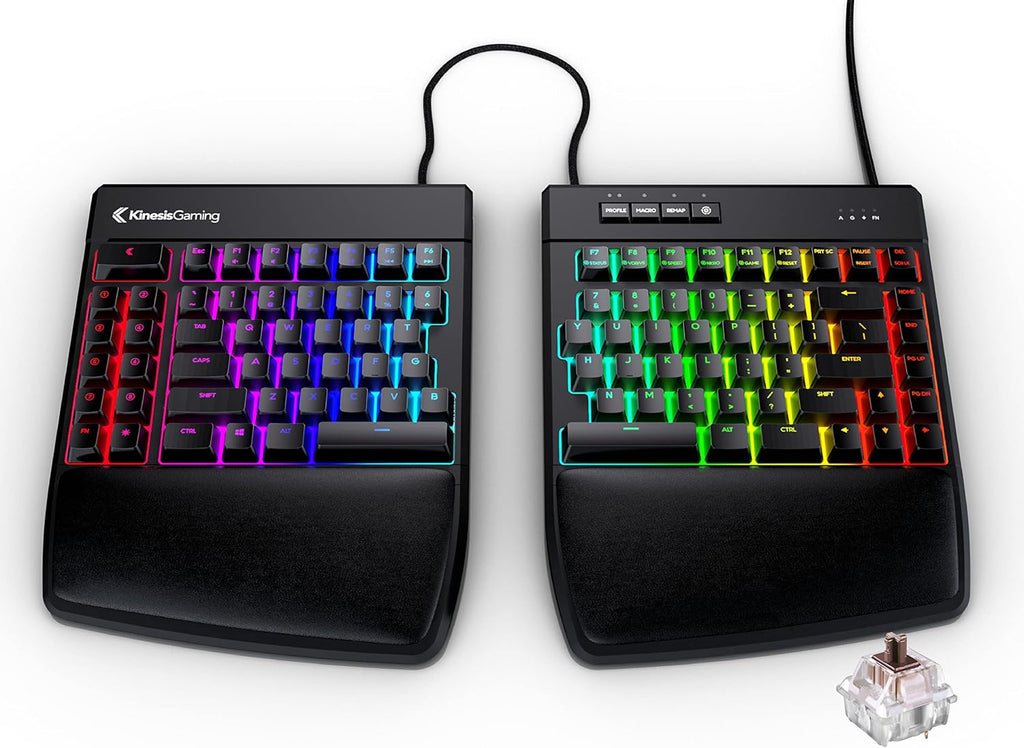 Mechanical Keyboard RGB Split MX Brown q7k