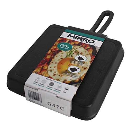 Mirro 4.5" Cast Iron Mini Skillet with Drip-Spouts, Pre-seasoned, Oven Safe W296