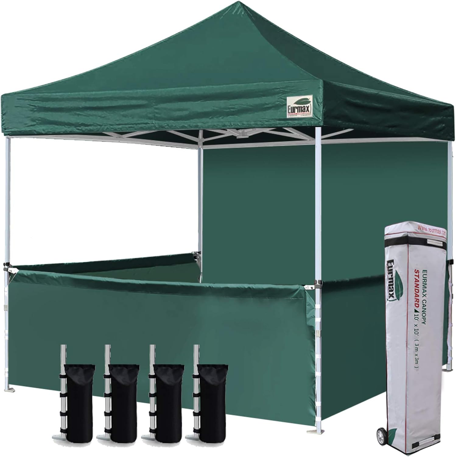 10x10 Pop-up Canopy Tent with Sidewalls and Roller Bag q7k