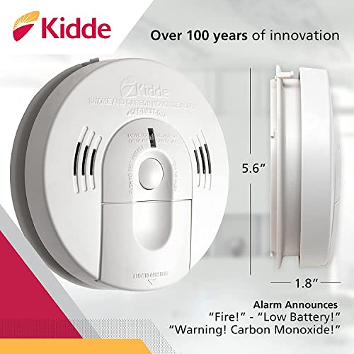 Kidde Smoke & Carbon Monoxide Detector with Voice Alerts, Battery Powered A301668